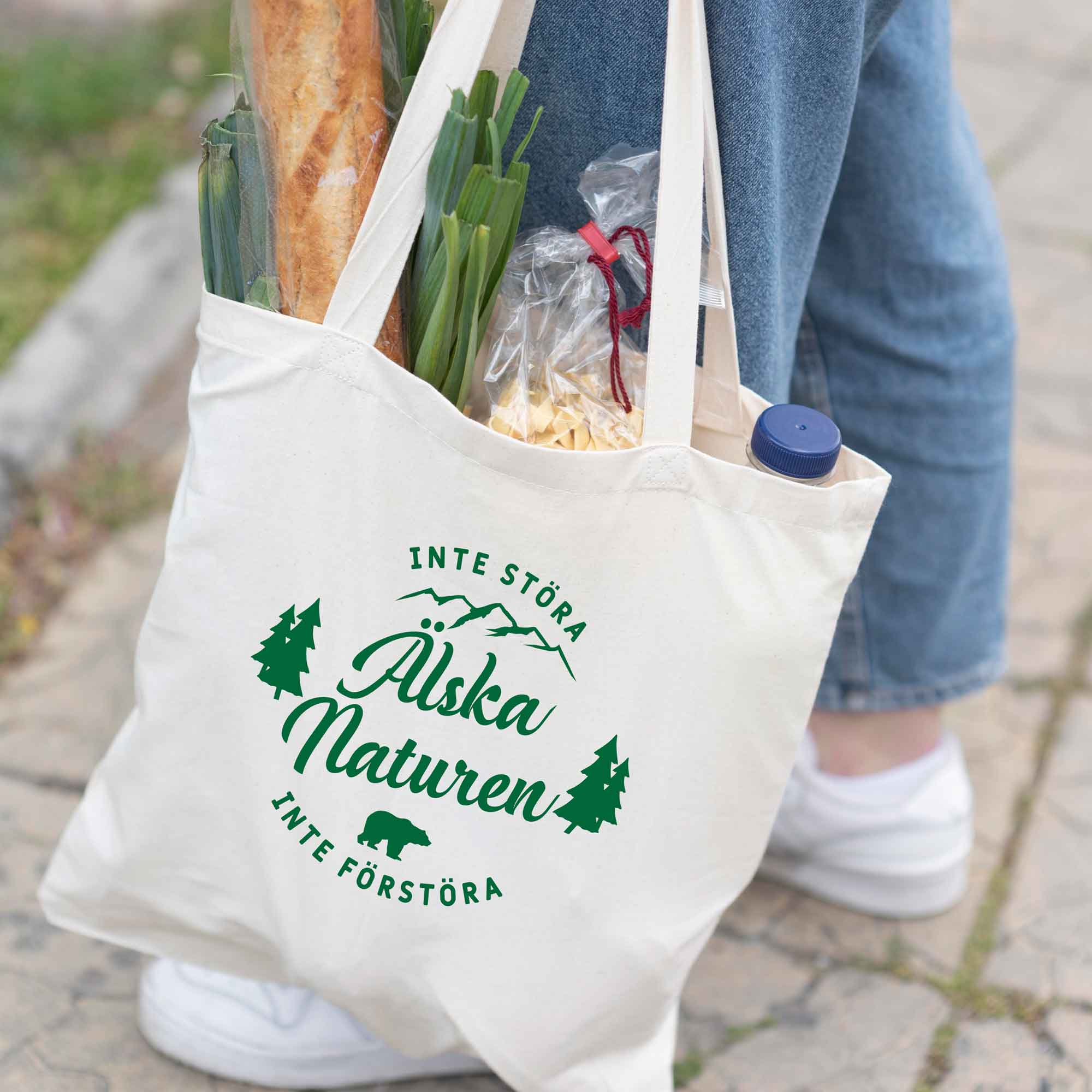 tygpåse - älska naturen - naturpåse
