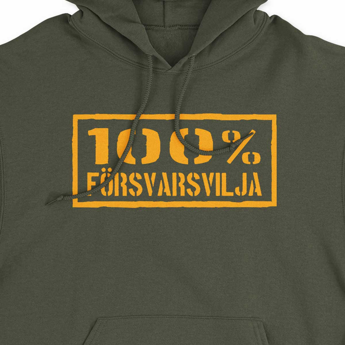 100% Försvarsvilja | Huvtröja - Sverigekompaniet, Sverigetröja
