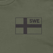 Sverigeflagga - SWE - Svart tryck | T-shirt - Sverigekompaniet